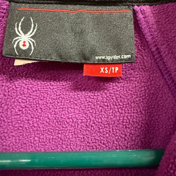 Spyder Color Block soft shell full zip jacket, purple/green, XS - Picture 5 of 6